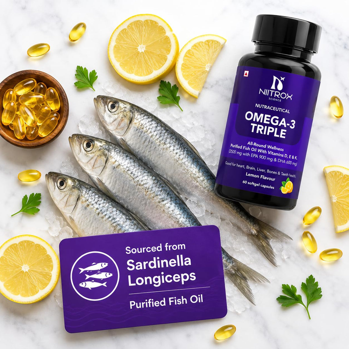 OMEGA-3 Triple Fish Oil Capsules 2500mg
