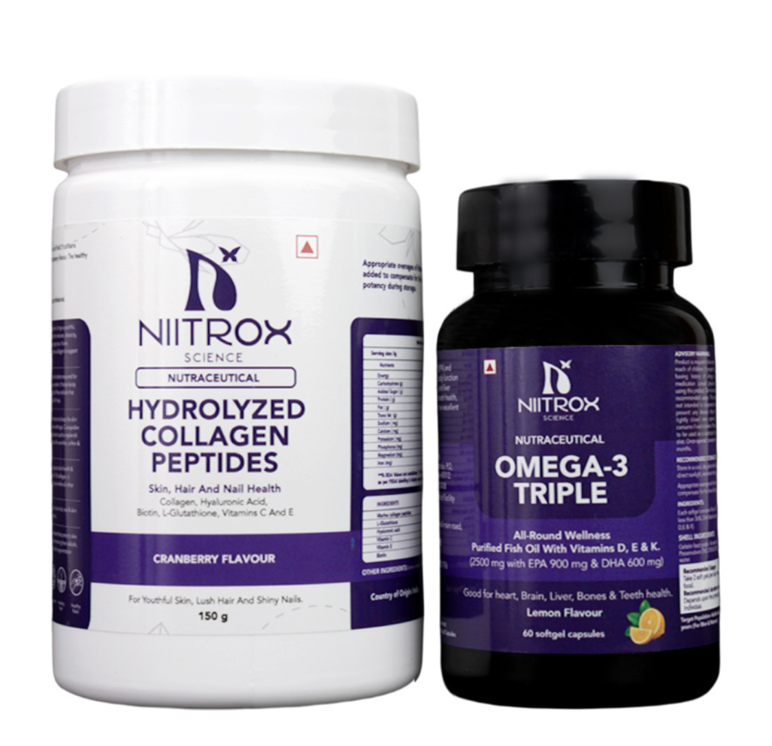 Omega-3 Capsules + Collagen Peptides Combo
