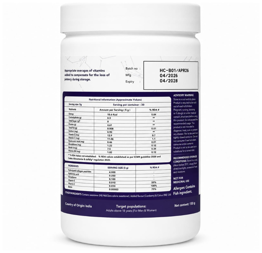 Hydrolyzed Collagen Peptides Collagen - 150g
